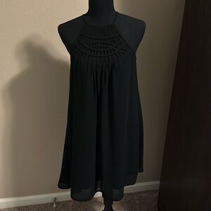 Black Gorgeous She + Sky Halter Neck Mini Dress